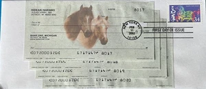 HNLP Hideaki Nakano 3559 Lunar New Year Chinese New Year of Horse Checks #10 - Picture 1 of 1