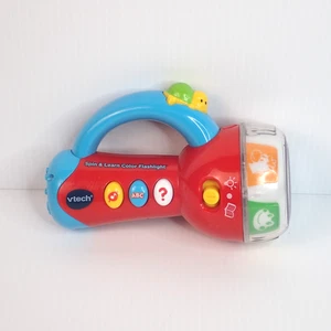 Vtech Spin And Learn Color Flashlight Music Educational Red & Blue - Picture 1 of 10