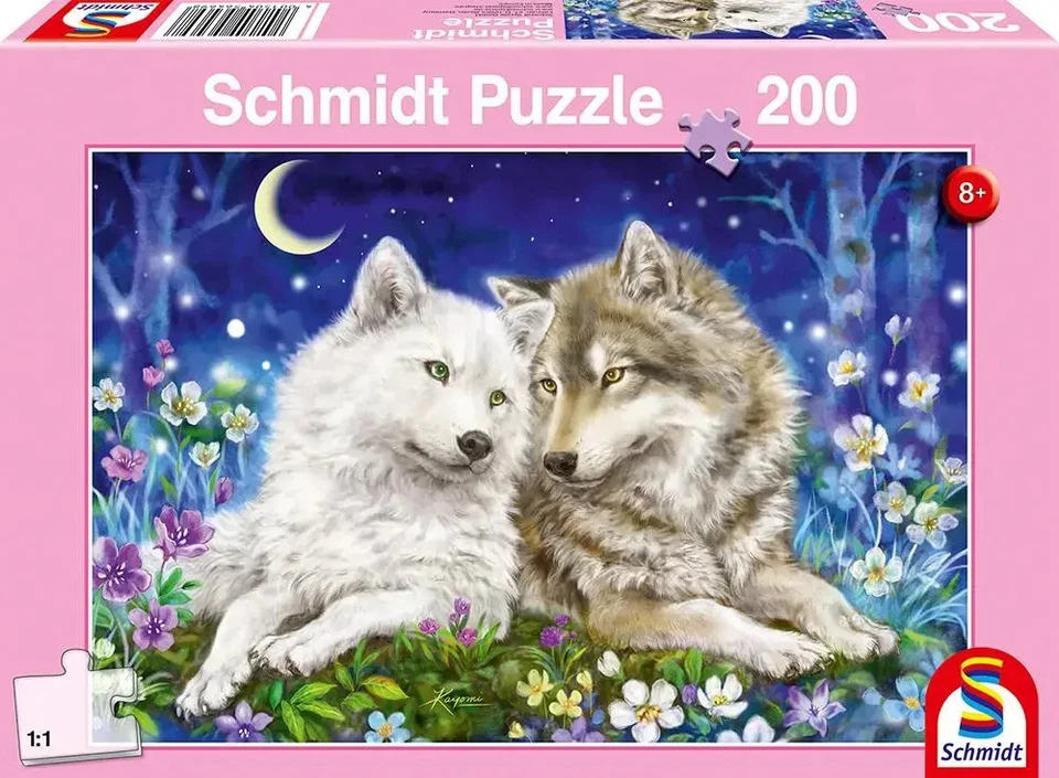 SCHMIDT SPIELE GMBH Kuschelige Wolfsfreunde Kinderpuzzle Standard 200 Teile Spiel 56469 Deutsch 2023