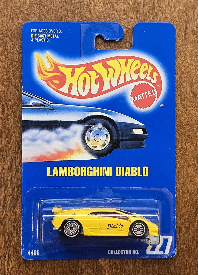 1991  Hot Wheels Blue Card #227 Lamborghini Diablo ( Vintage ) - Image 1 of 1