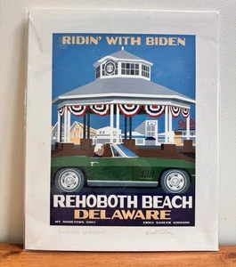 Ridin’ With Biden By Erick Sahler American Bandstand Rehoboth Beach DE Serigraph - Picture 1 of 6