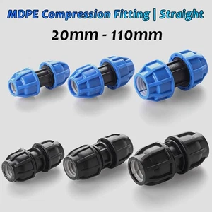PP Fitting Straight Klemmverbinder PE Rohr Verschraubung Kupplung 20mm - 110mm - Picture 1 of 11