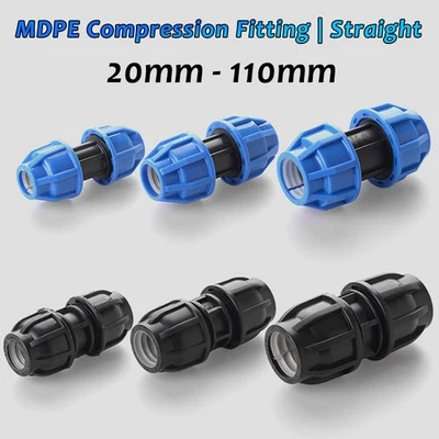 PP Fitting Straight Klemmverbinder PE Rohr Verschraubung Kupplung 20mm - 110mm - Bild 1 von 4
