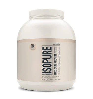 	Proteína aislada de suero Isopure Zero Carb sin sabor 25 g de proteína 4,5 libras	 Foto 1 de 4