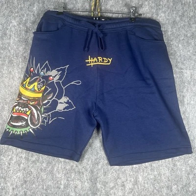 Pantalones Cortos de Vellón ED Hardy para Hombres Bulldog Talla Grande Nuevos con Etiquetas Foto 1 de 4