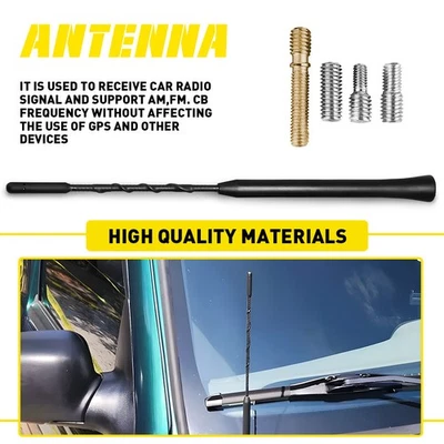 10" Antenna Mast Power Amplified AM/FM Stereo Radio Antenna For Ford 2007-2019 - Image 1 of 4