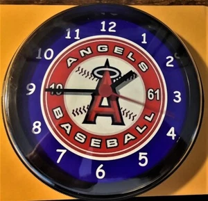 LOS ANGELES ANGELS WALL CLOCK - 9" NEW - Picture 1 of 2