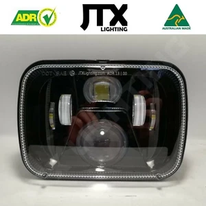 1 Pair, Black LED JTX Headlights, 5x7", no halo, suits Hilux - Picture 1 of 6