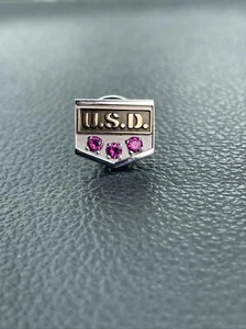 U.S.D. cto 10k GOLD ANSTECKNADEL MIT RUBIN, schön - Bild 1 von 10