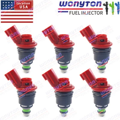 Inyectores de combustible OEM de 6 piezas para Nissan 300ZX 3,0 L V6 16600-53J00 Foto 1 de 4