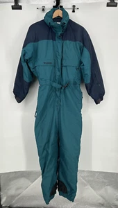 Vintage Columbia Schneeanzug Damen Large Blau Einteiler Ski Retro Winter - Bild 1 von 11