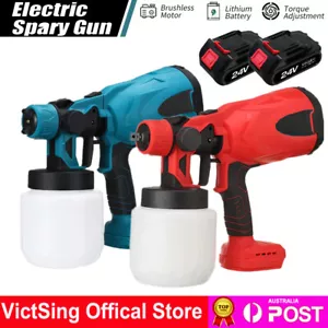 Cordless Spray Gun Electric HVLP Fence Wall Paint Sprayer For Makita 2 Battery - Picture 1 of 25