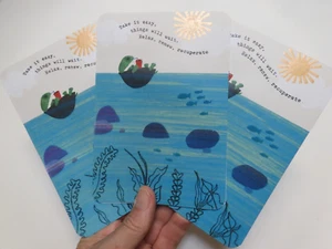 3 Cards Hallmark Get Well Take It easy Things Will Wait Relax Renew Recuperate - Picture 1 of 7