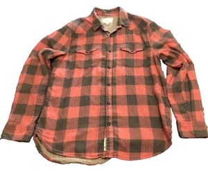 Camisa de franela Lucky Brand para hombre grande a cuadros búfalo perla occidental bolsillos a presión - Imagen 1 de 9