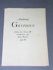 G.L.M Poésie Andreas Gryphius Guy Lévis Mano 1947 1/446 exemplaires - Picture 1 of 3