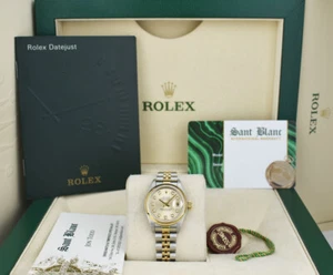 ROLEX - 18kt Gold & SS DateJust Light Champagne Diamond Dial - SANT BLANC - Picture 1 of 6