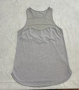 Lululemon Right Round Tank Top Sz 8 Silver Slate Sleeveless Racerback Keyhole - Picture 1 of 5