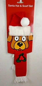 Bufanda de Navidad para Mascotas y Sombrero de Papá Noel Talla Única Nuevo Talla Única - Imagen 1 de 4