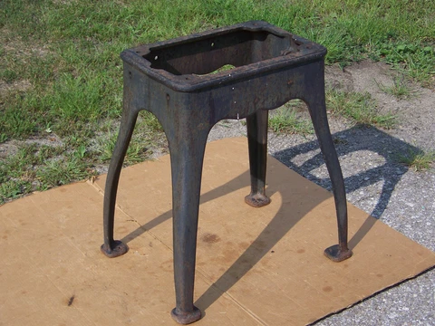 Antique Cast Iron 22" Base Stand Steampunk Industrial Table Art Pedestal Coffee Cover