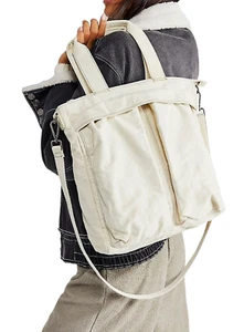 NUOVA BORSA TOTE FREE PEOPLE WE THE FREE MINERAL AVORY WHITNEY HERITAGE TELA - Foto 1 di 10
