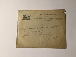 Ancienne enveloppe Compagnie de Sapeurs-Pompiers Ville de Beaune (bourgogne) - Imagen 1 de 2