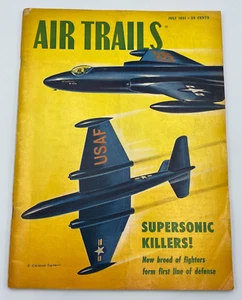 Vtg Air Trails Magazine July 1951 Planes Flying Aircraft - Picture 1 of 5