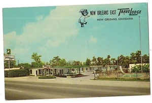 New Orleans EAST TRAVEL LODGE  Hotel Motel Louisiana LA Postcard Chef Menteur - Picture 1 of 2