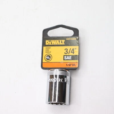 Dewalt Standard Socket 12 Point 0.5" Drive x 3/4" 7516362 - Image 1 of 4