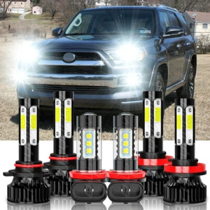 For Toyota 4Runner 2010-2020 LED Headlight Bulbs Kit High/Low Beam Fog Light - Picture 1 of 12