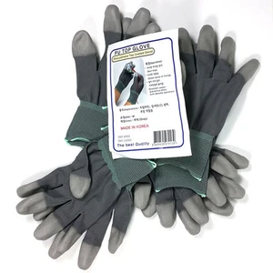 200 Pairs Gloves PU Fingertip Antiskid Gray Non-slip PC - Picture 1 of 4