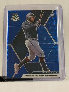 2021 Panini Mosaic Travis Blankenhorn Rookie Blue Parallel (75/99)