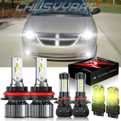 For Dodge Grand Caravan 2001-2007 LED Headlight+Turn signal+Fog Lights Kit 6x - Image 1 of 4