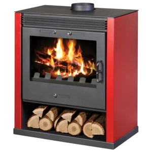 EEK A Kaminofen Victoria Rubin rot mit XXL-Sichtscheibe – 13kW - Bild 1 von 3