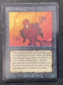 *** Alpha Nether Shadow *** MTG 1993 Limited Edition MP Black Creature Rare - Picture 1 of 2