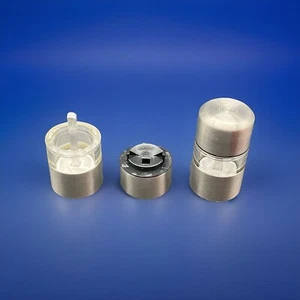 2er Set Mini Pfeffermühle / Edelstahl-Gehäuse Salzmühle Gewürzmühle - Bild 1 von 8