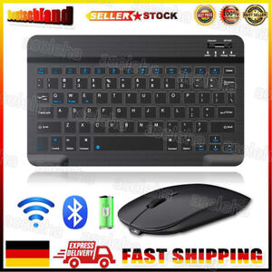 Wireless Bluetooth Keyboard Mit Maus Tastatur kabellos für Handy Tablet PC IPad