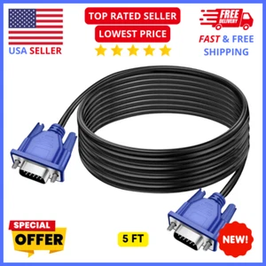 Kabel VGA 1,5 m męski na męski - kabel wideo HD15 pin 1080P do komputera i monitora - Zdjęcie 1 z 6