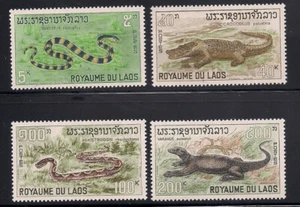 Laos 1967 Sc # 156-59 Reptiles MLH OG (1-341) - Imagen 1 de 1