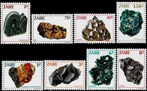 Zaire / Congo 1983  ☀ Mi# 803-810 - Minerals ☀ MNH** - Picture 1 of 1