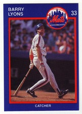 1988 Kahn's Barry Lyons New York Mets - Free Shipping!