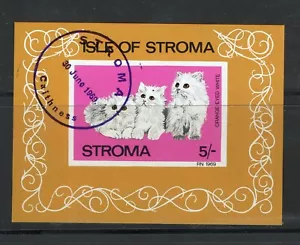 STAMPS LOCAL GB-Stroma Island, Cats, block 5/-, 1969- # - Picture 1 of 1