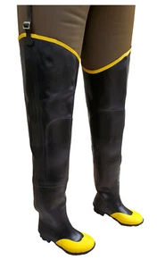 Herco Heavy Duty Steel Toe Rubber Hip Waders - Picture 1 of 3