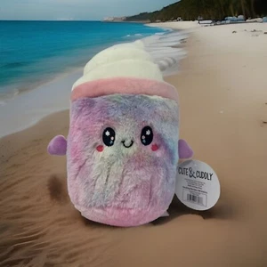 Cuddly Tie Dye Ice Cream Shake 10in. Plush Stuffed Toy Gift Kellytoy Cute - Picture 1 of 23