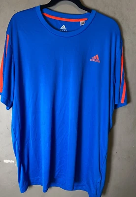 Adidas Climalite Men’s Performance T-Shirt Blue/Orange Size XL NWOT - Image 1 of 4
