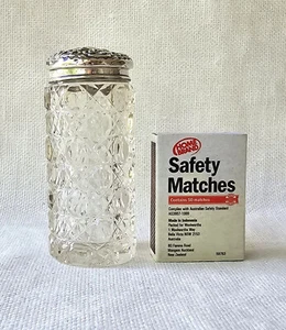 Antique Edwardian Hallmarked Sterling Silver Top Hobnail Vanity Jar London 1906 - Picture 1 of 10
