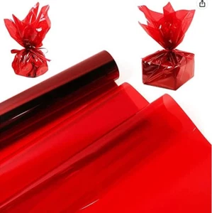 Cellophan Rolle Groß Rot, Cellophanfolie Rolle, 30Mx40Cm Cellophan Transparent G - Bild 1 von 12