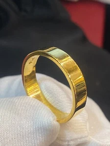 Stunning Handmade Unisex Wedding Band Ring In 916 Stamped 22Karat Yellow Gold - Picture 1 of 12