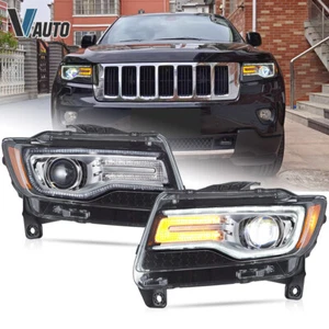 Conjunto de faros delanteros cromados para Jeep Grand Cherokee 2011-2013 - Imagen 1 de 16