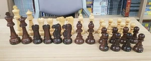 Juego de ajedrez jumbo de palo de rosa boj en caja de madera de teca cereza altura rey 6" sin tablero - Imagen 1 de 10