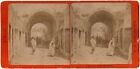 Tunisie.Tunisia.Tunis.Souk des Armes.Photo stereo Albuminée.Stereoview L.L.1870.
